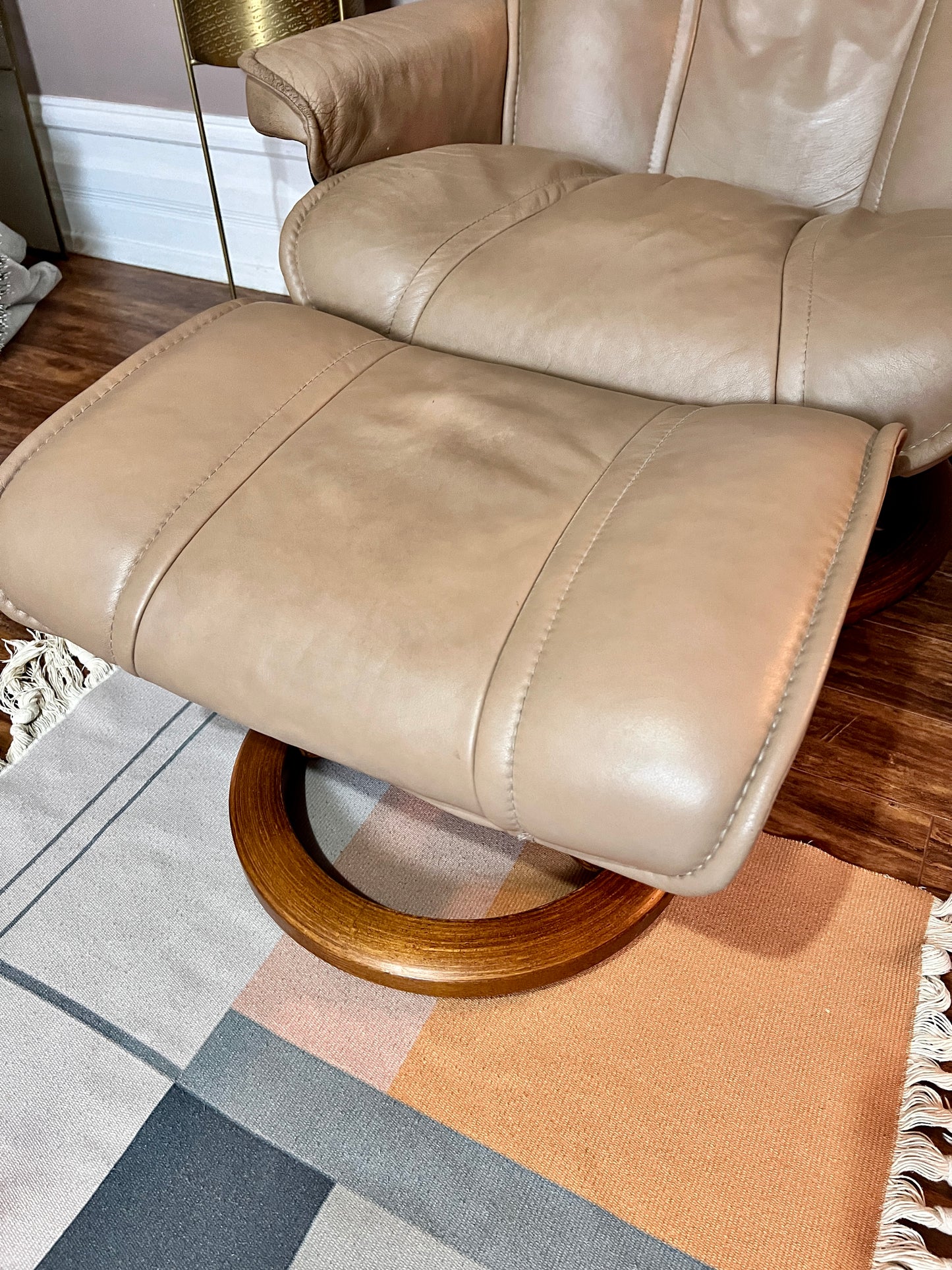 The Ekorness Stressless Recliner Chair & Ottoman