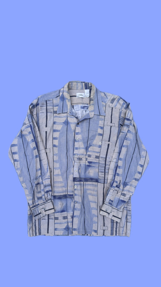 Vintage 90s Rayon Blend Button Up Shirt