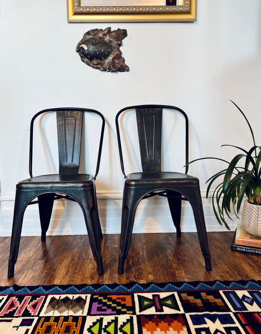 Metal Industrial Style Dining Chairs