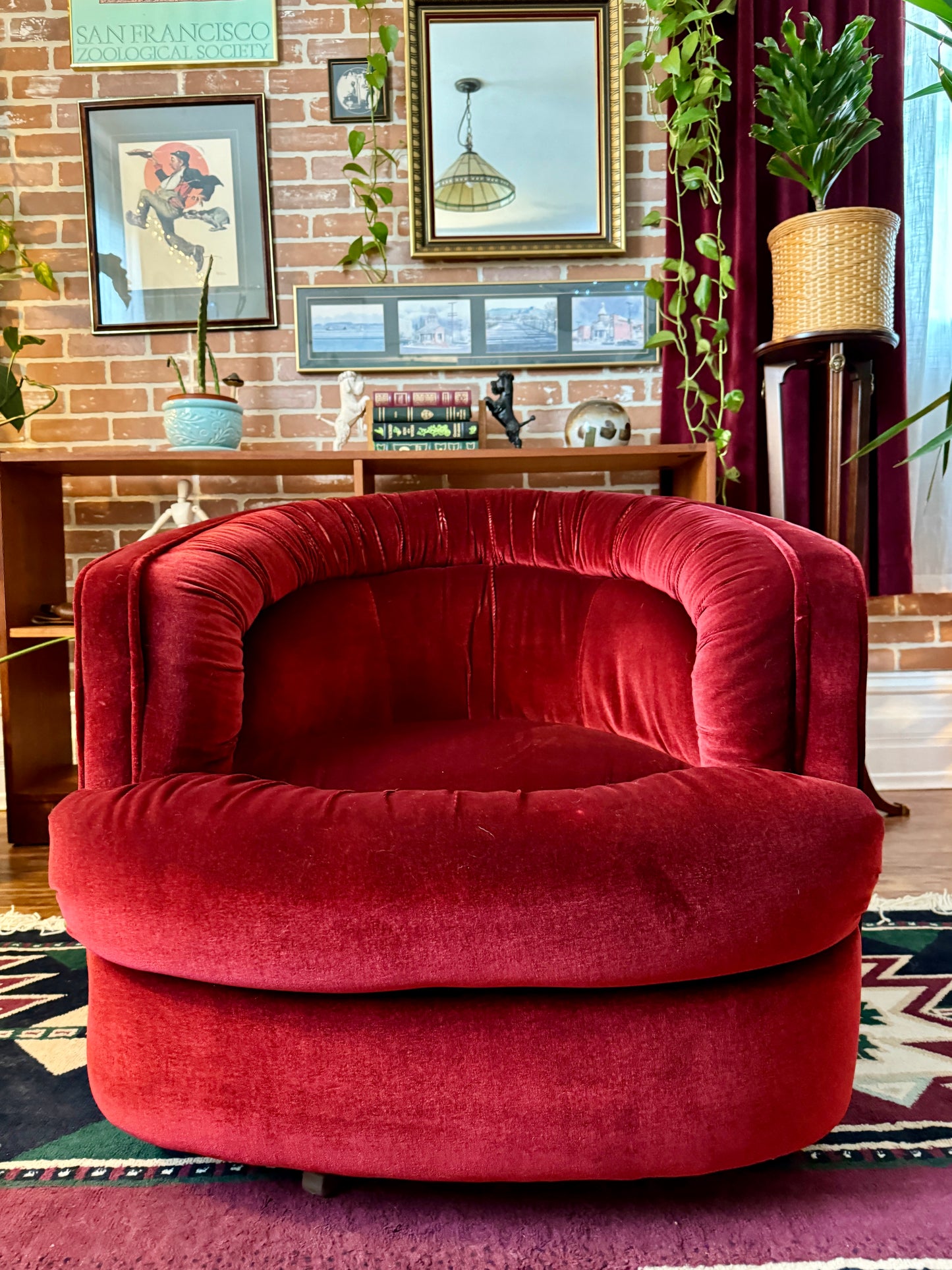 The Ripe Cherry Swivel Armchair
