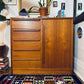 Vintage Teak Armoire/Chest of Drawers