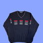 Vintage 80s Black Merino Wool Sweater