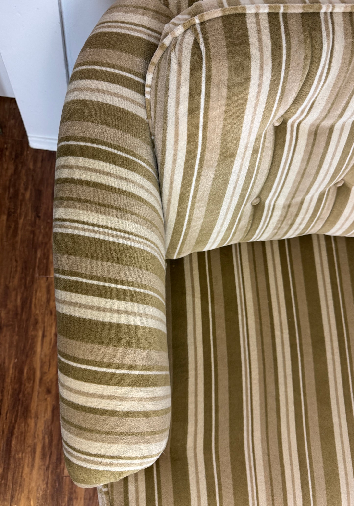 Vintage 60s Striped Loveseat Sofa