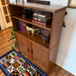 Vintage MCM Walnut Wood Bookshelf & Cabinet