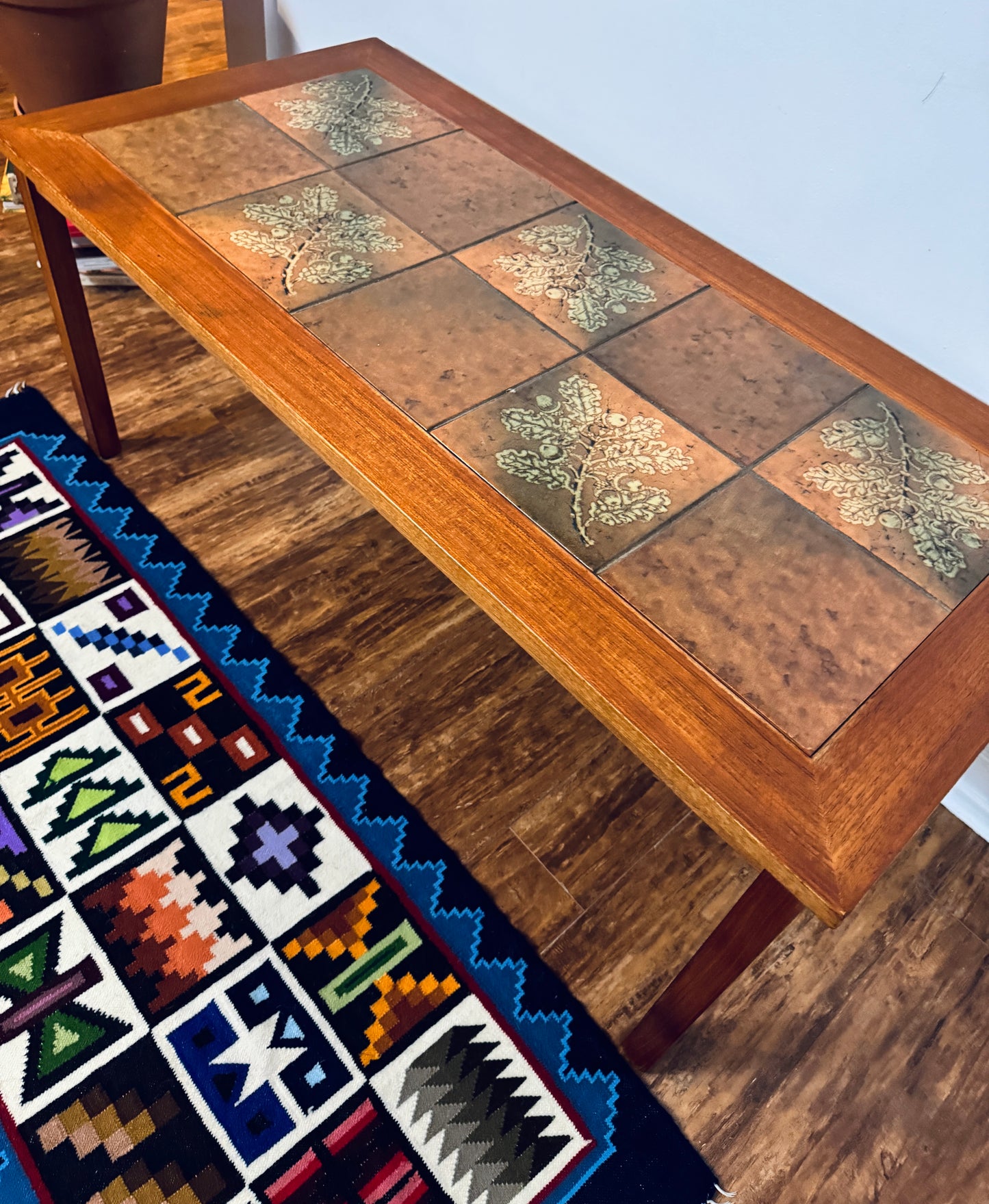 Vintage Danish Teak Tile-Top Coffee Table – Mid-Century Modern