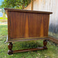 Vintage Walnut Wood Large Executive Office Desk