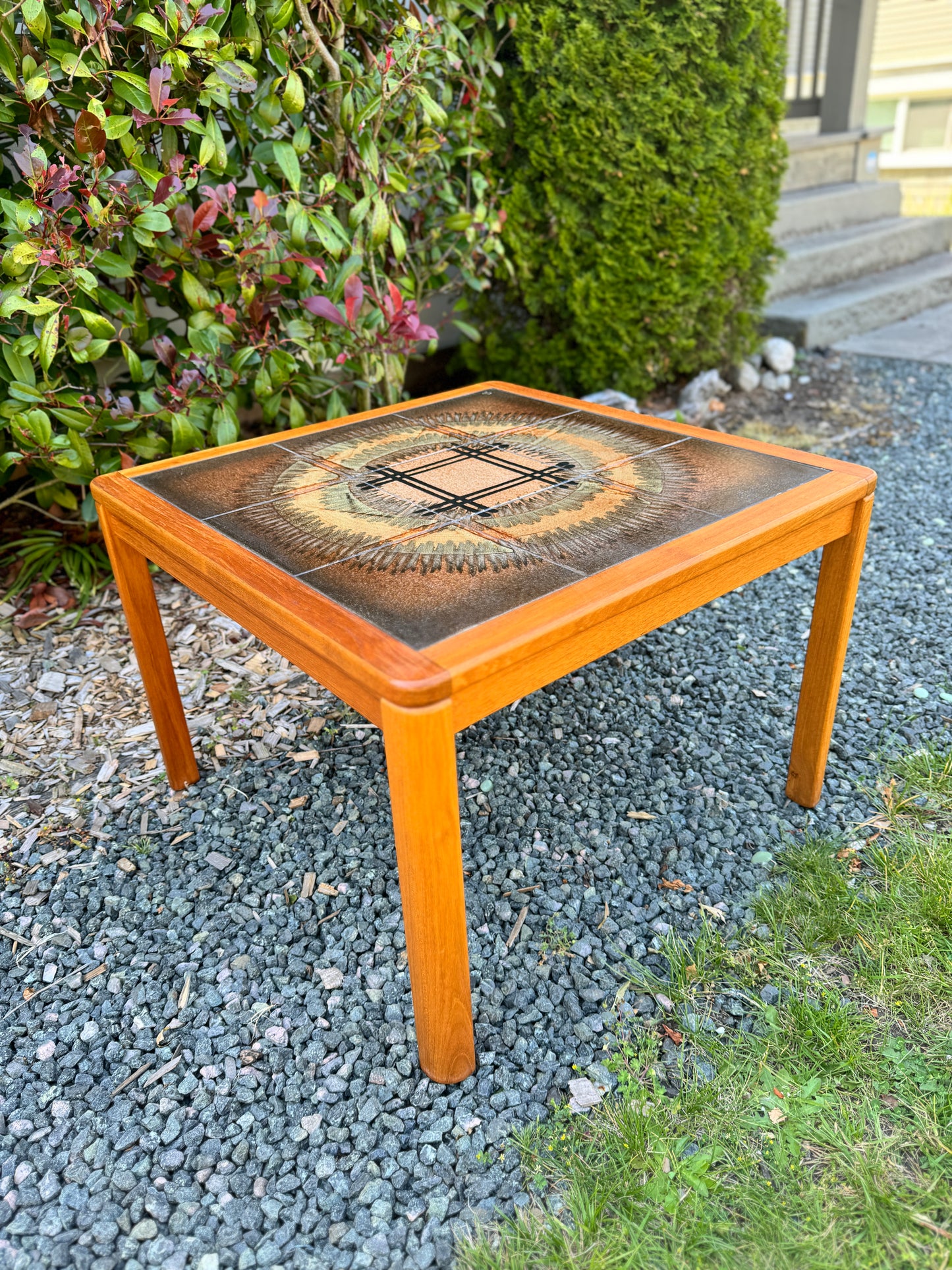Johannes Anderson Danish Teak Tile Coffee Table
