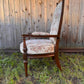 Vintage Floral Tufted Highback Armchair