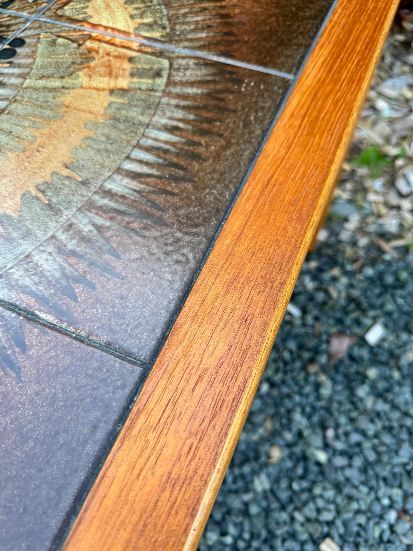 Johannes Anderson Danish Teak Tile Coffee Table
