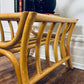 Vintage Rattan & Glass Coffee Table