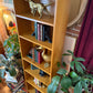 Vintage Red Oak Adjustable Bookshelf