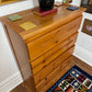Vintage Solid Pine Wood Dresser
