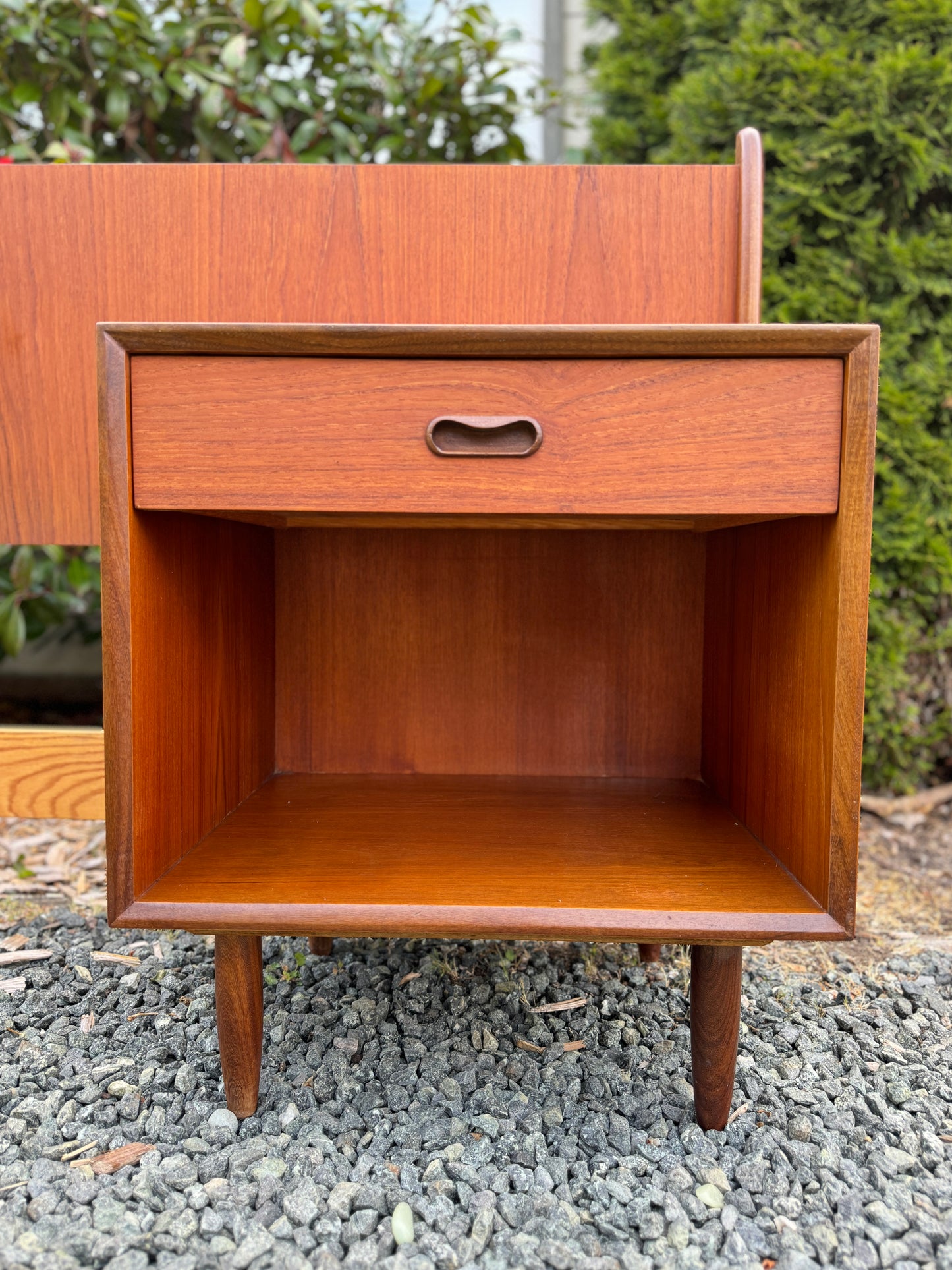 Punch Designs Teak Headboard & Nighstands