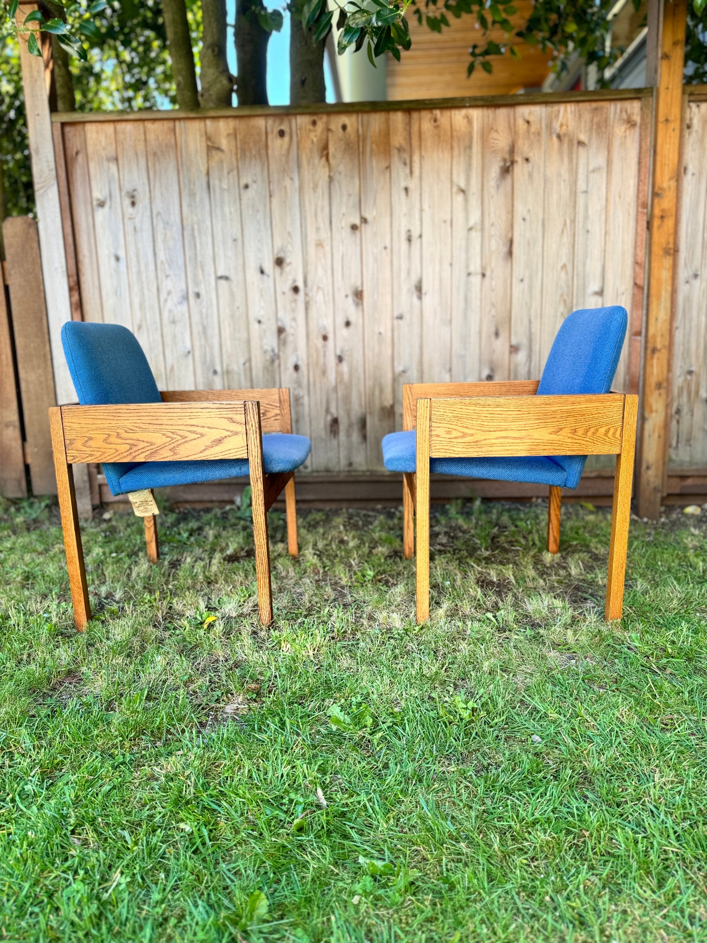 Vintage 60s Oak Armchairs