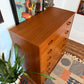Vintage Teak 6 Drawer Dresser