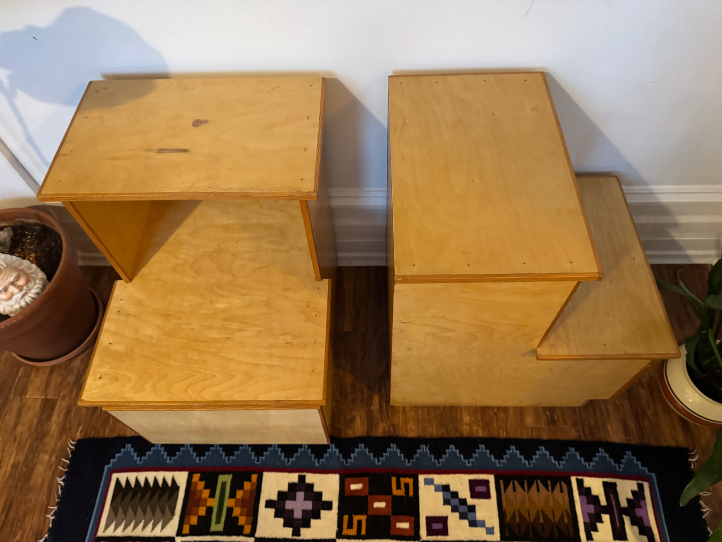 Vintage Plywood MCM Nightstands