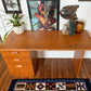Vintage MCM Oak 3 Drawer Desk