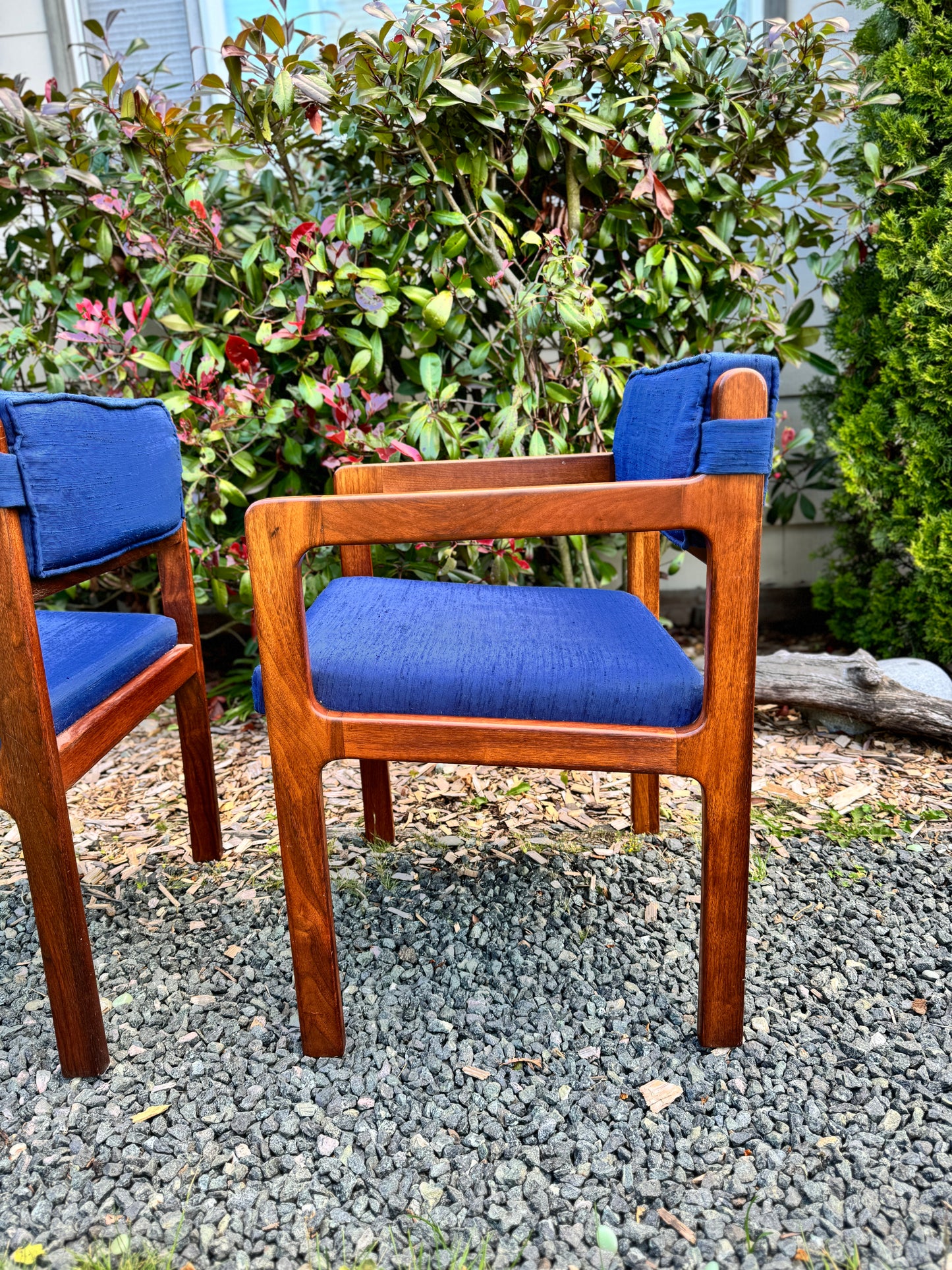 Vintage Solid Teakwood Armchairs