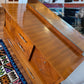 Vintage Walnut Wood 8 Drawer Dresser