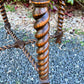 Antique Solid Oak Barley Twist Dining Table