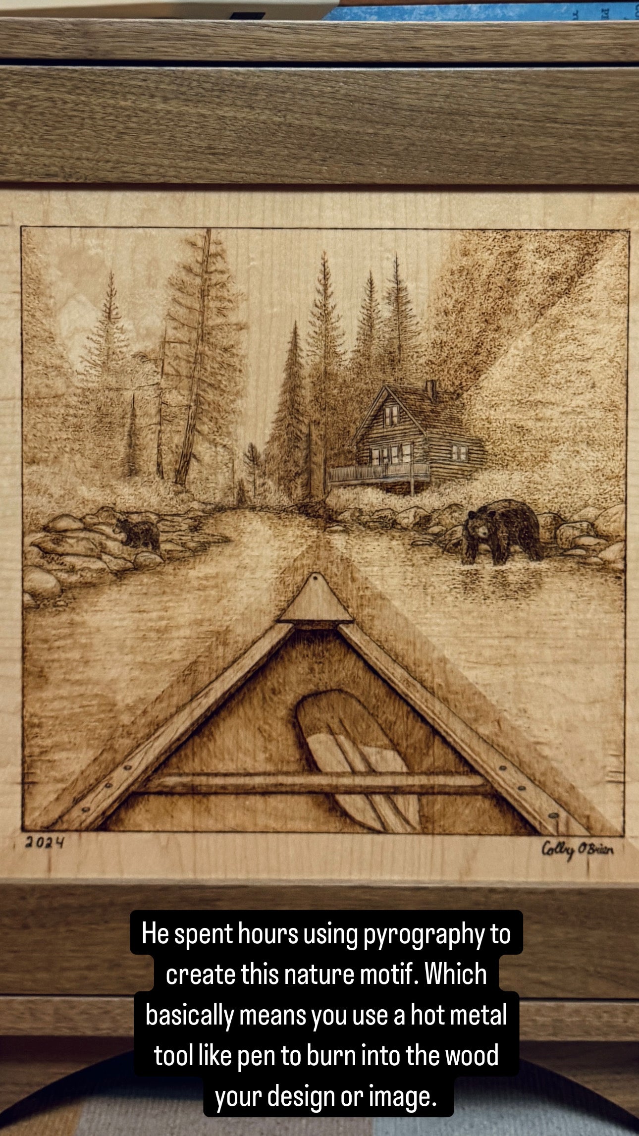 Custom Made Walnut & Maple Cabinet