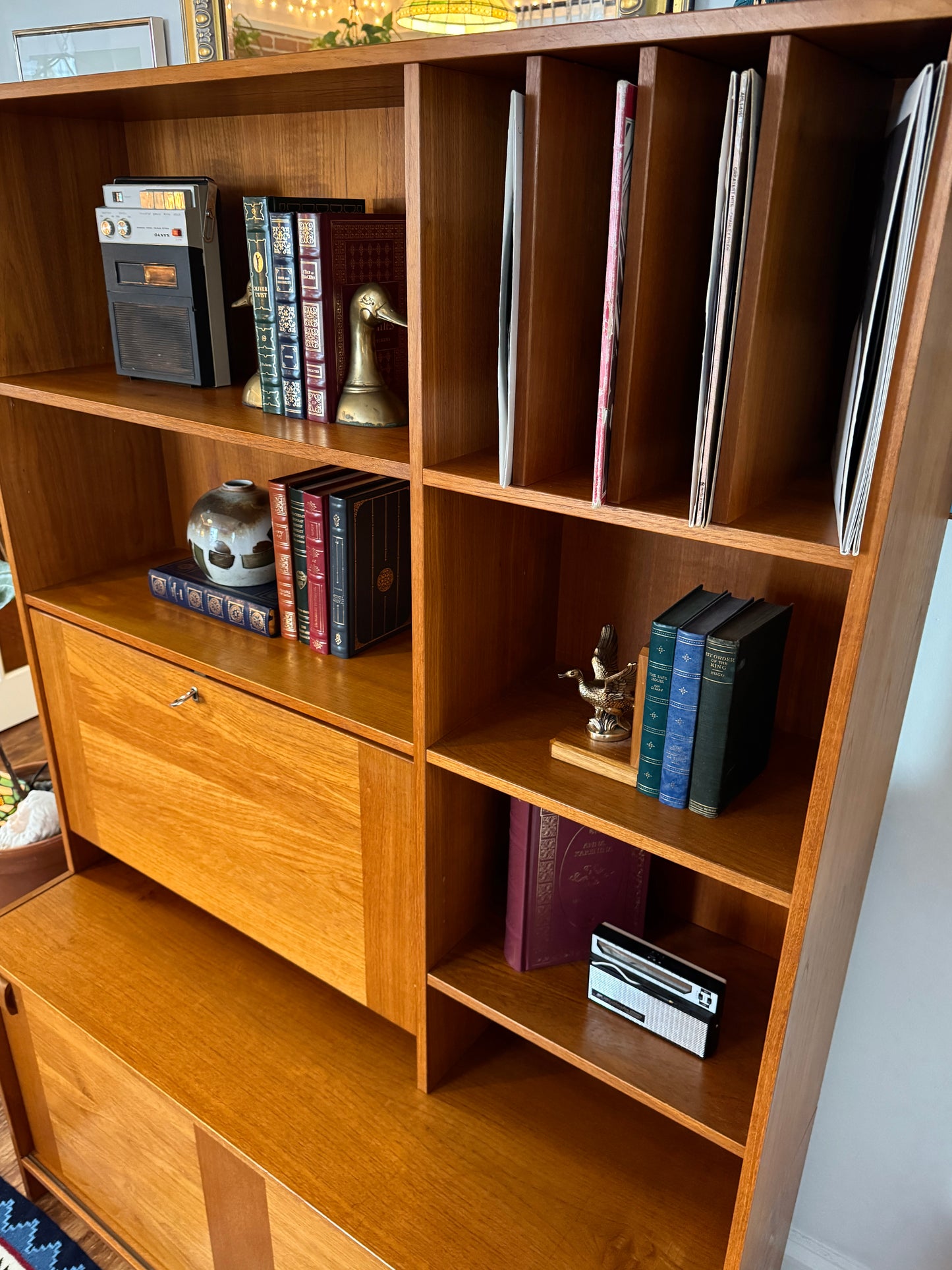 Vintage Domino Mobler Danish Teak Bookcase & Cabinet