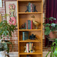 Vintage Red Oak Adjustable Bookshelf