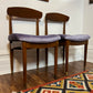 Pair of Vintage Solid Walnut Dining Chairs with Articulating Backrests | Mid-Century Modern