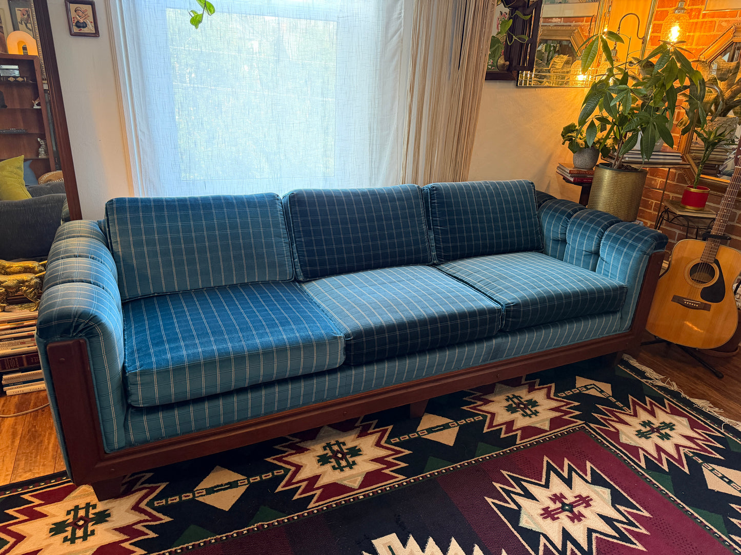 Vintage Blue Midcentury Sofa