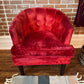 1960s Red Velvet Kroehler Armchairs