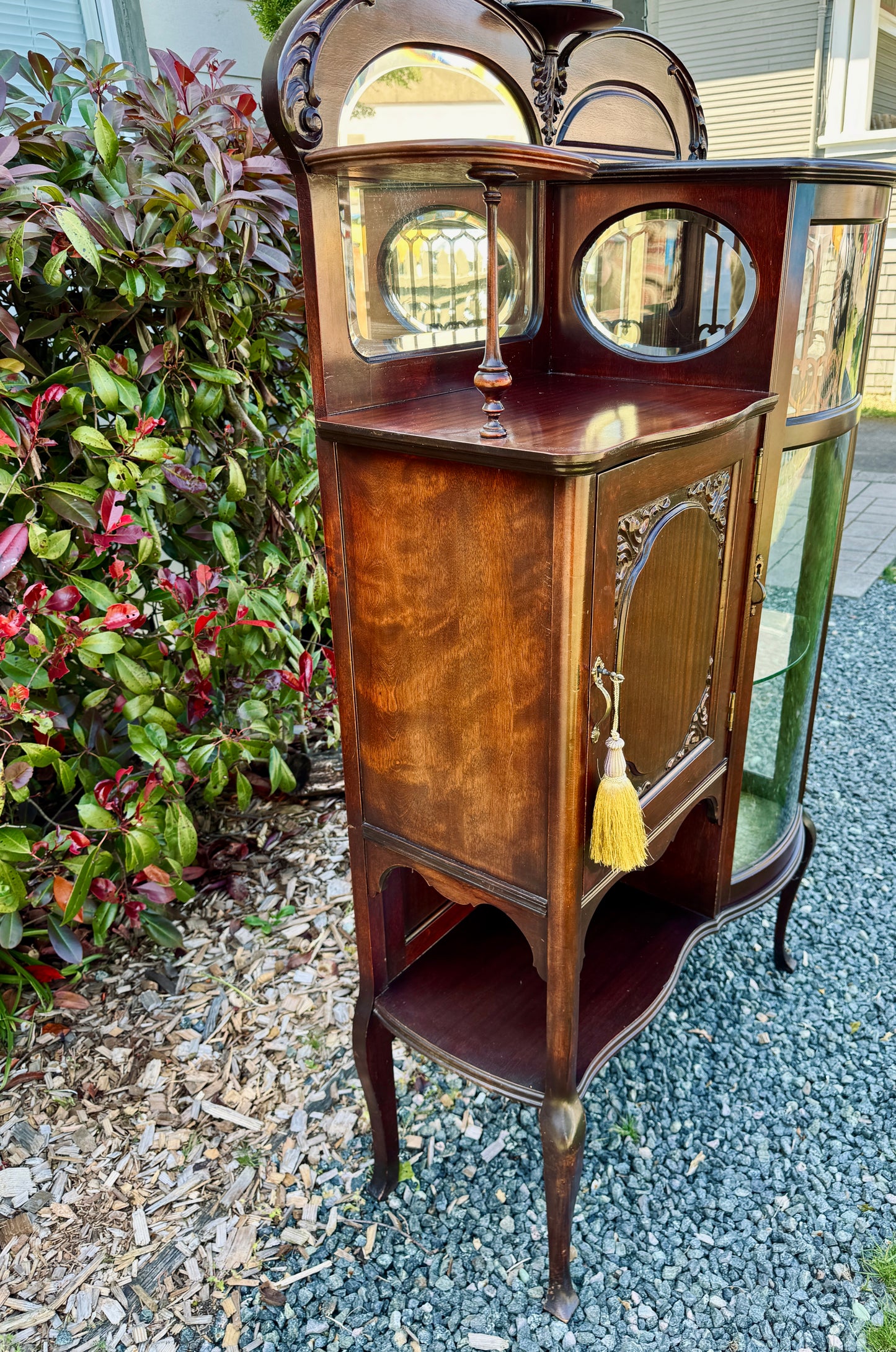 Stunning Antique Mahogany Music Cabinet