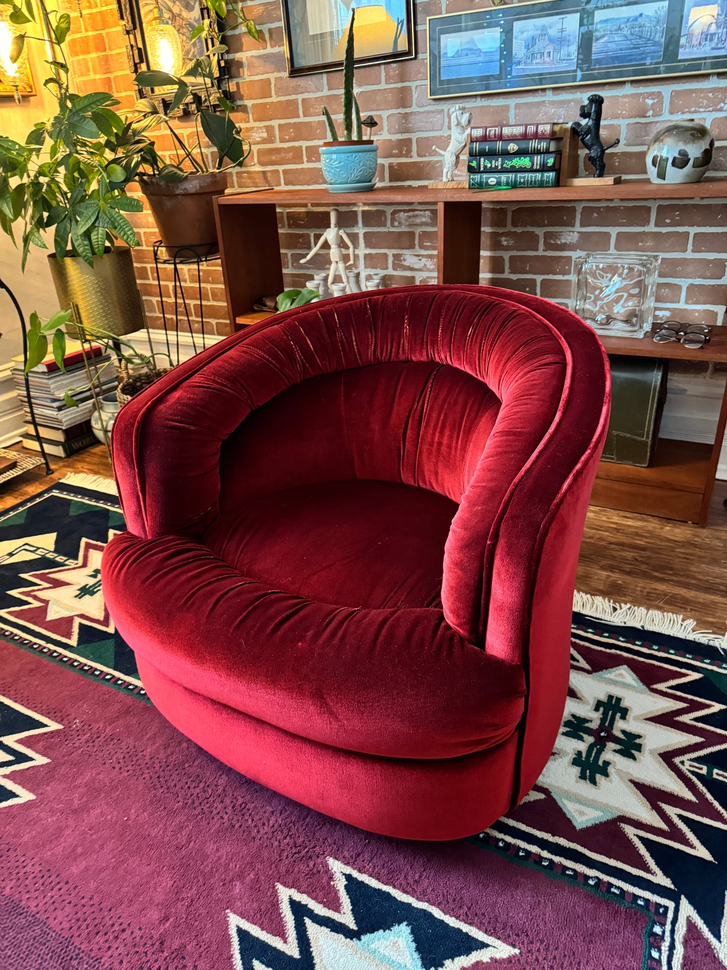 The Ripe Cherry Swivel Armchair