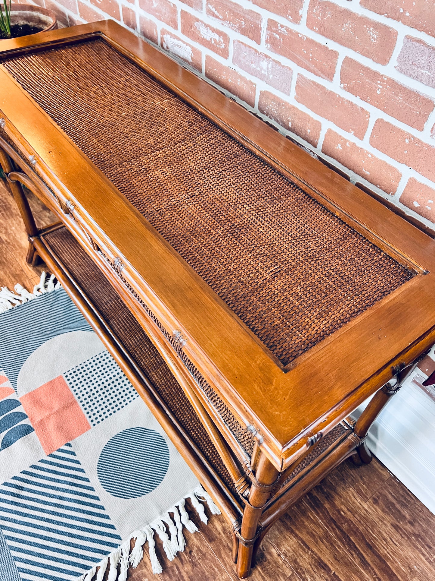 The Manuka Rattan Table