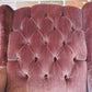Vintage Pink Velvet Armchair