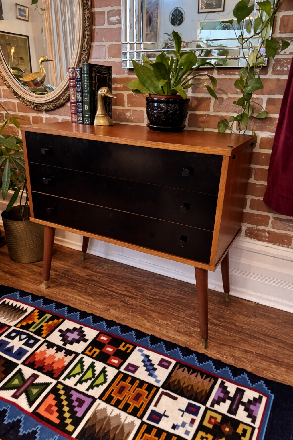 Vintage Two Tone Teak Dresser