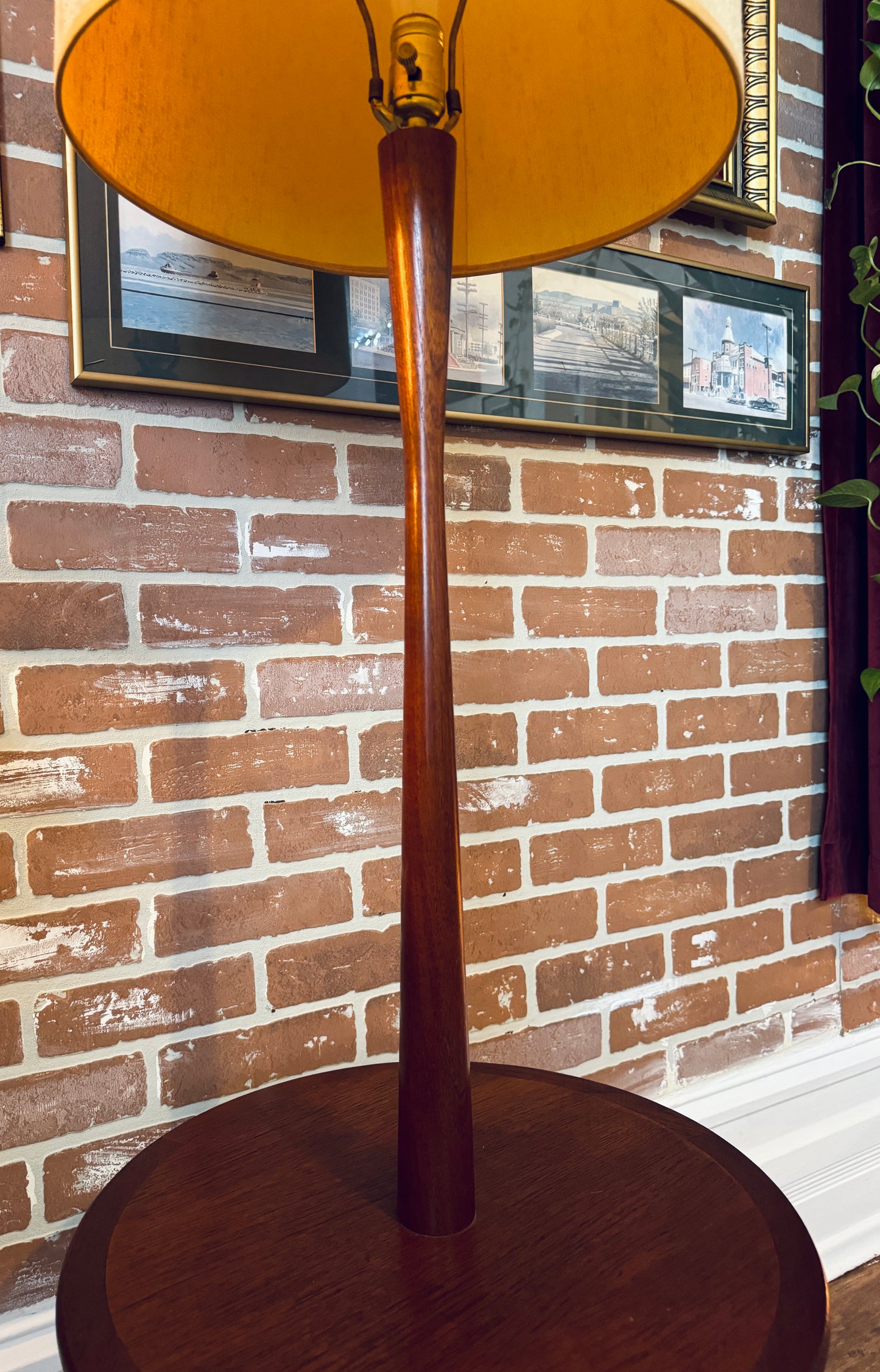 Teak Floor Lamp Table