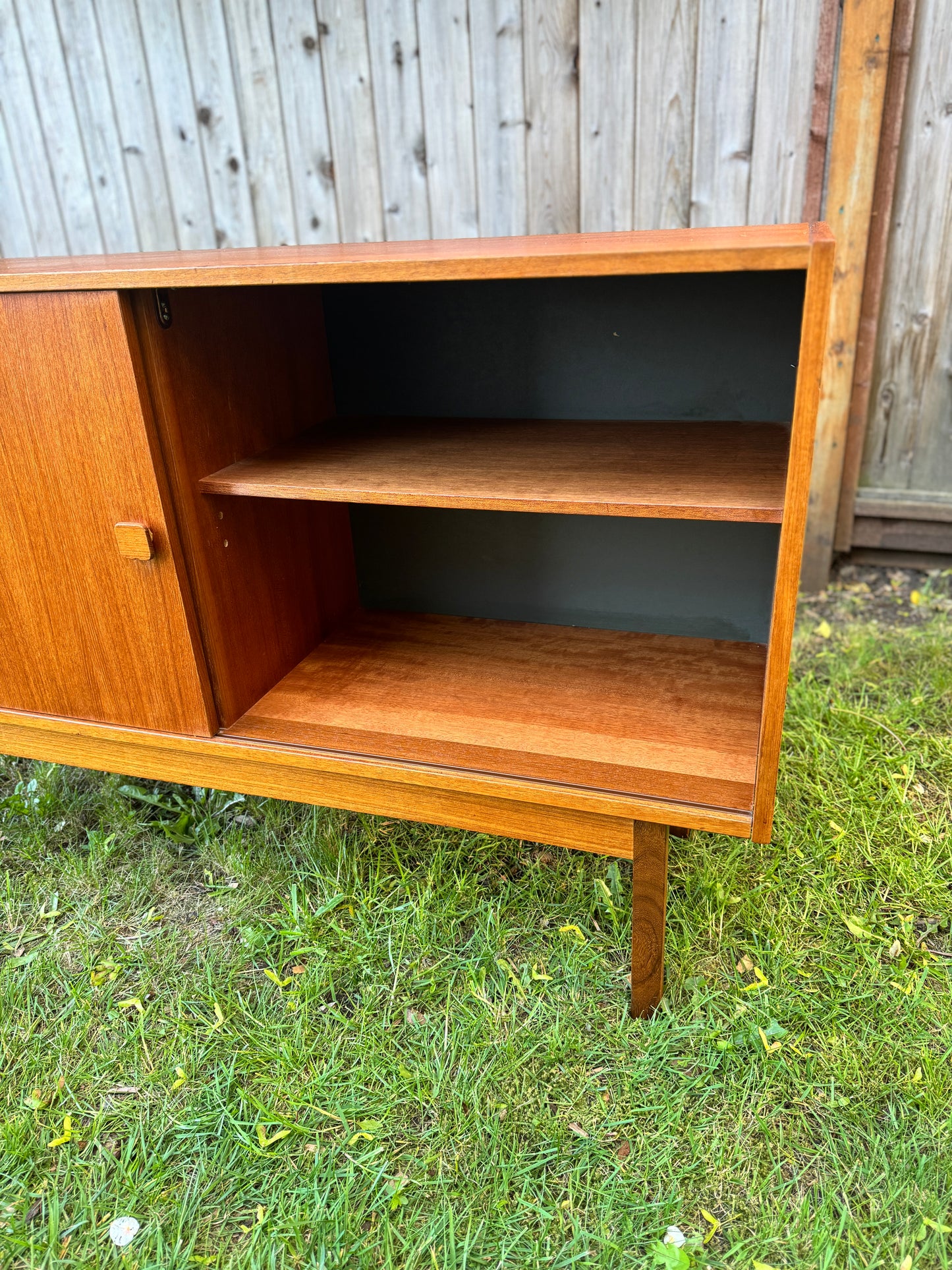 Vintage Domino Mobler Compact Teak Credenza