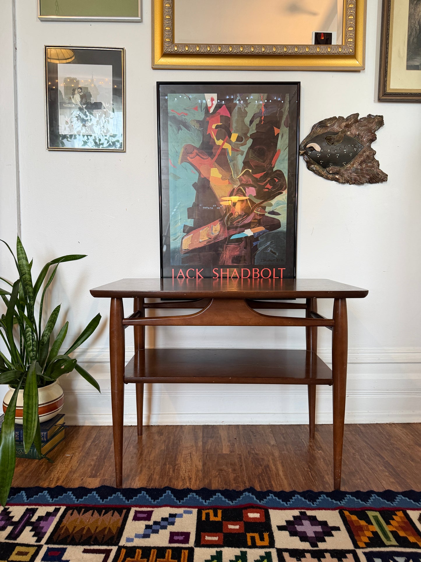 Vintage Walnut Wood Side/Coffee Table