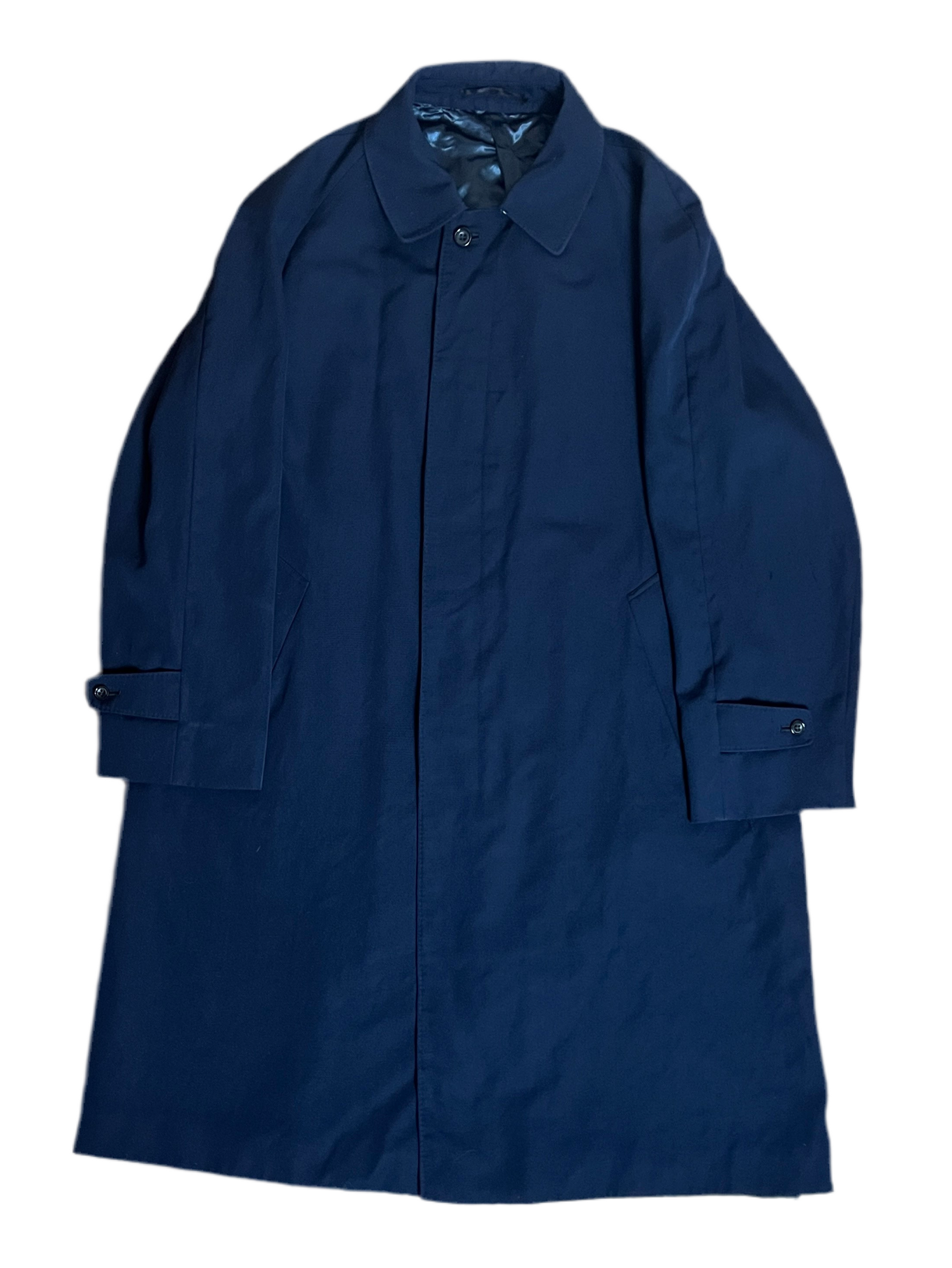 Vintage Mens Navy Blue Wool Overcoat 