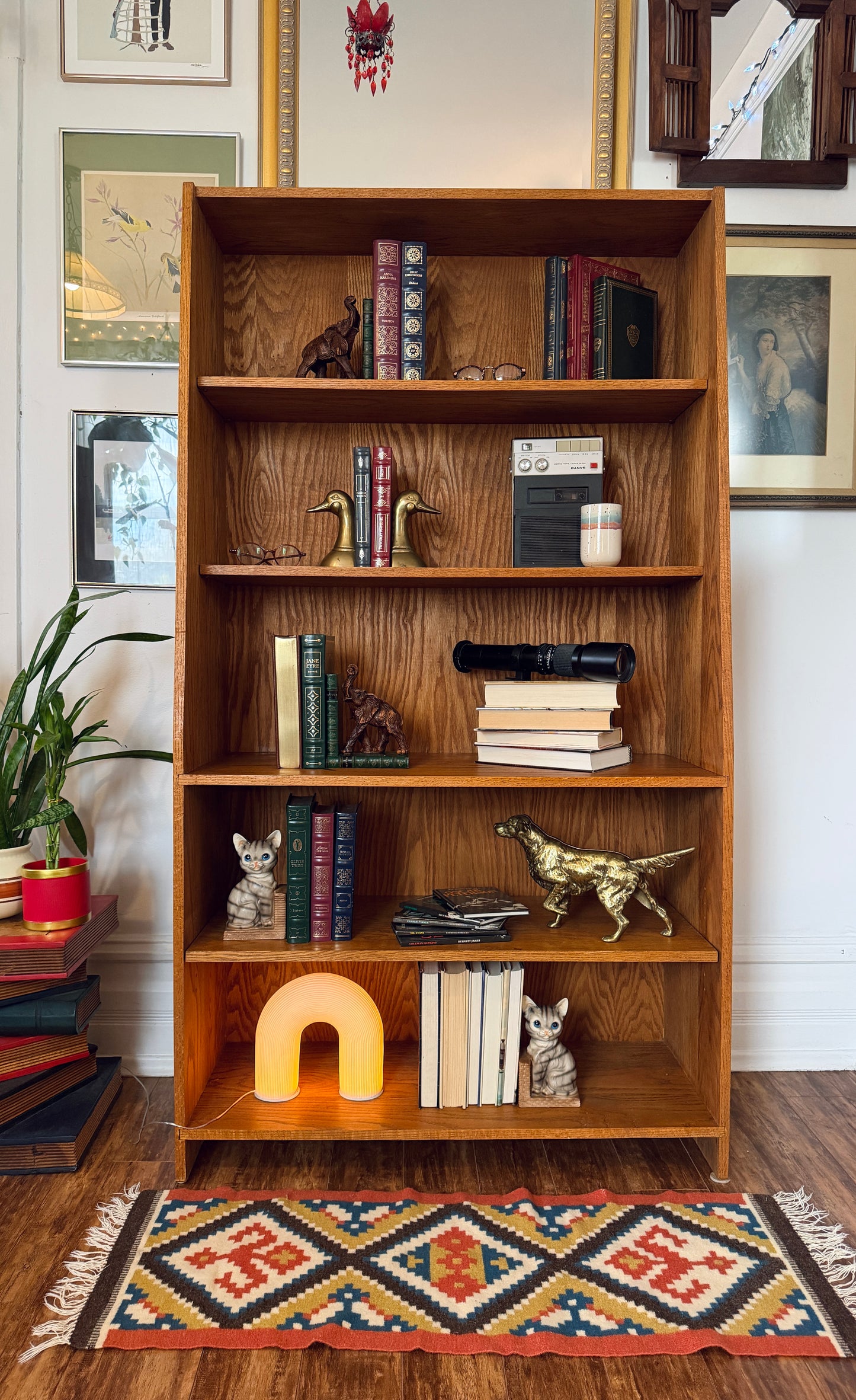 Vintage Solid Oak Bookshelf