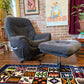 Vintage Egg Style Armchair & Ottoman