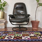 Vintage Black Leather Recliner & Ottoman