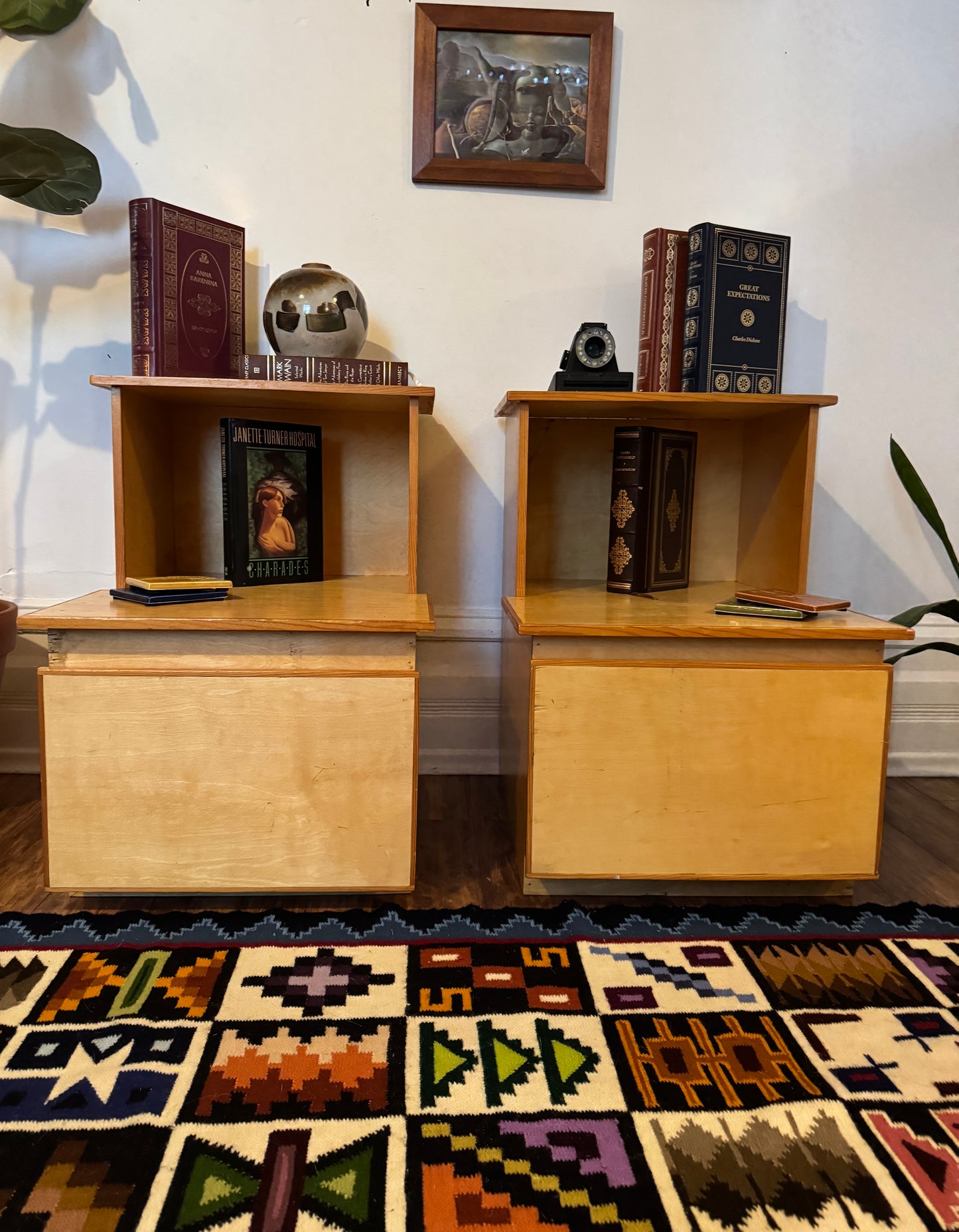 Vintage Plywood MCM Nightstands