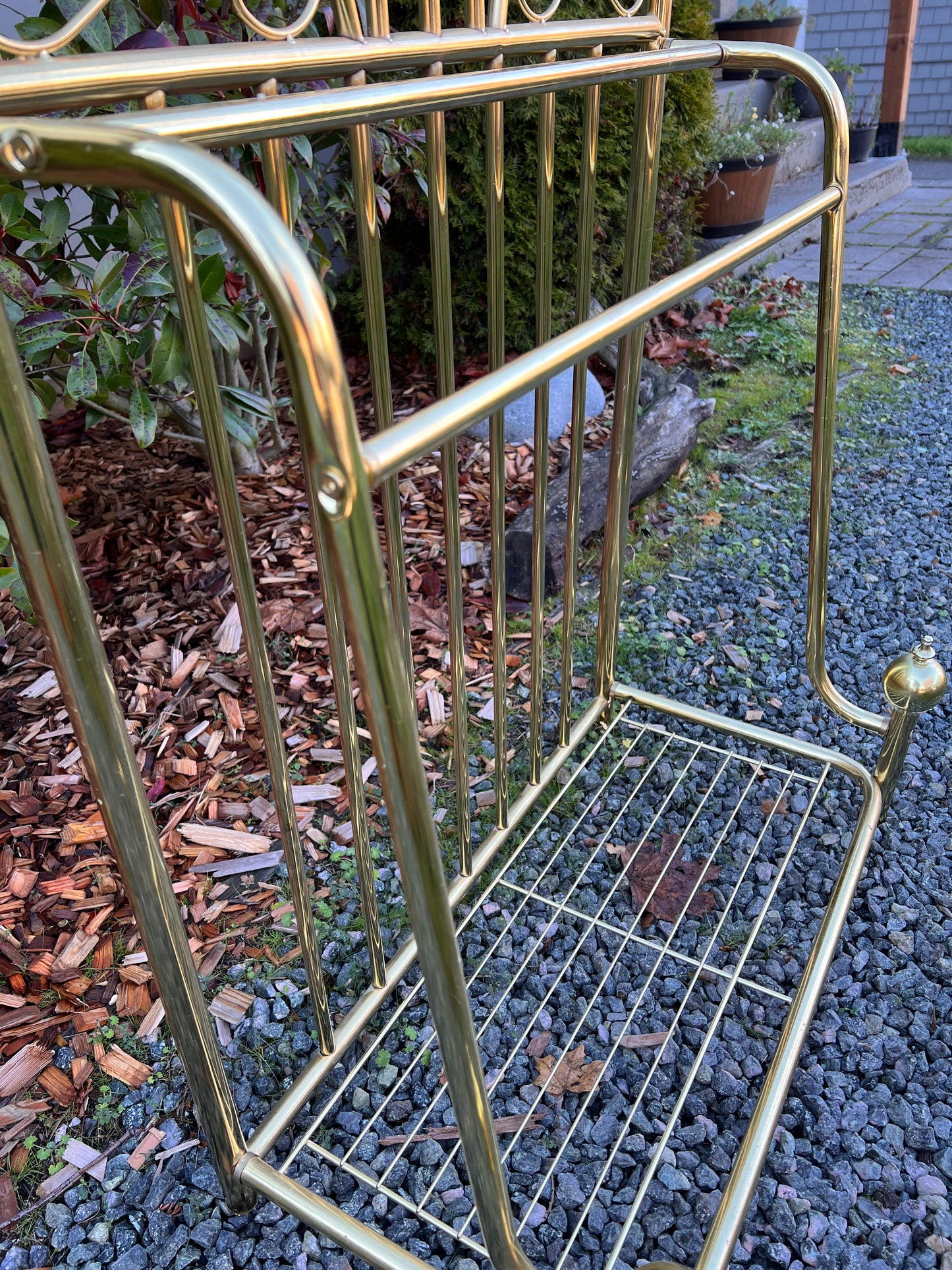Vintage Brass Shoe Rack