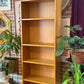 Vintage Red Oak Adjustable Bookshelf