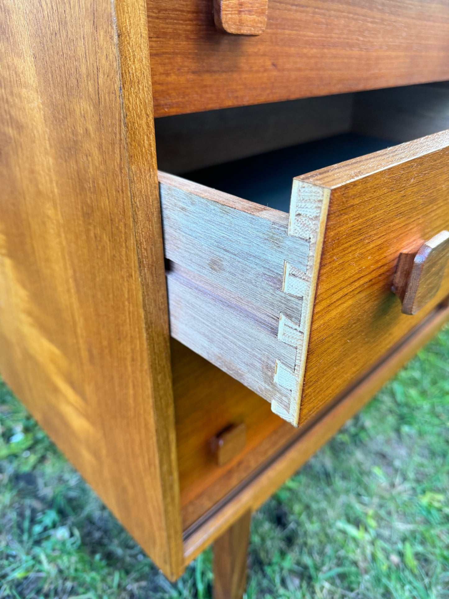Vintage Domino Mobler Compact Teak Credenza