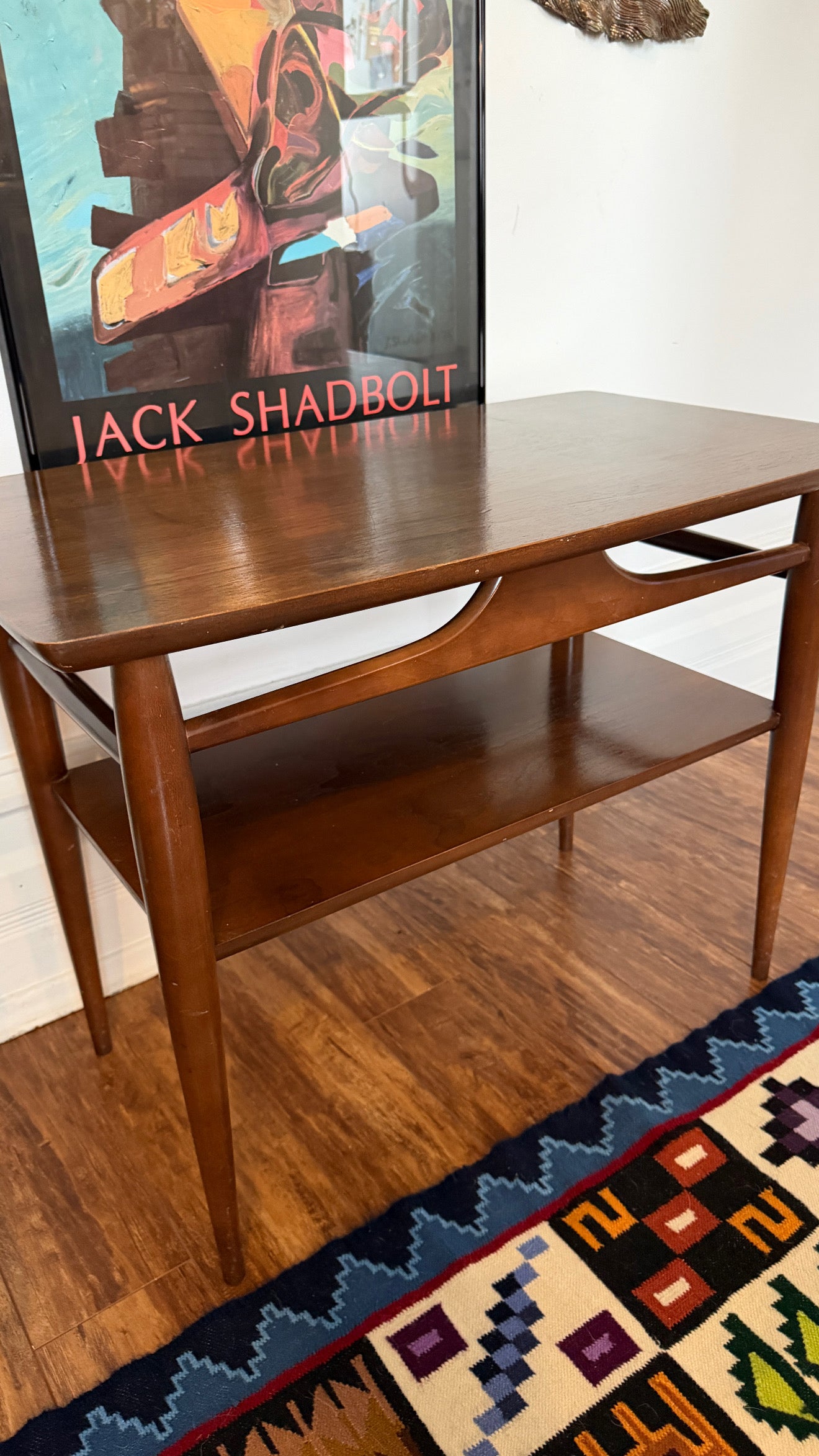 Vintage Walnut Wood Side/Coffee Table