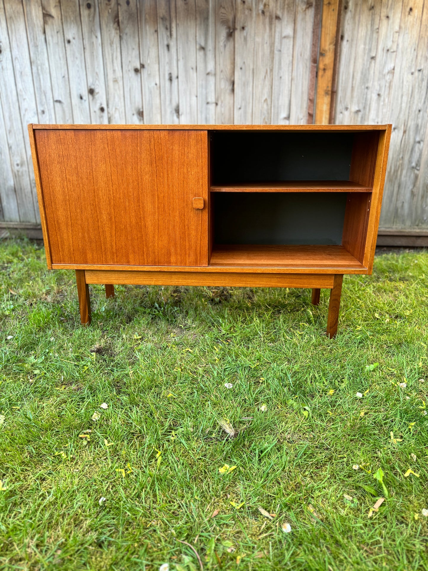 Vintage Domino Mobler Compact Teak Credenza