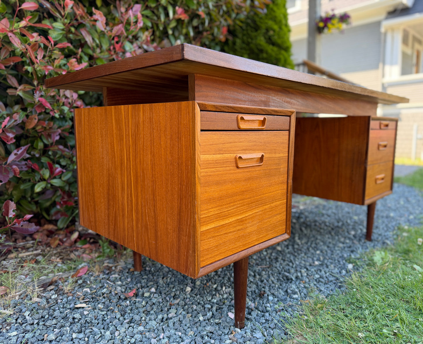 Vintage Executive Teak Desk