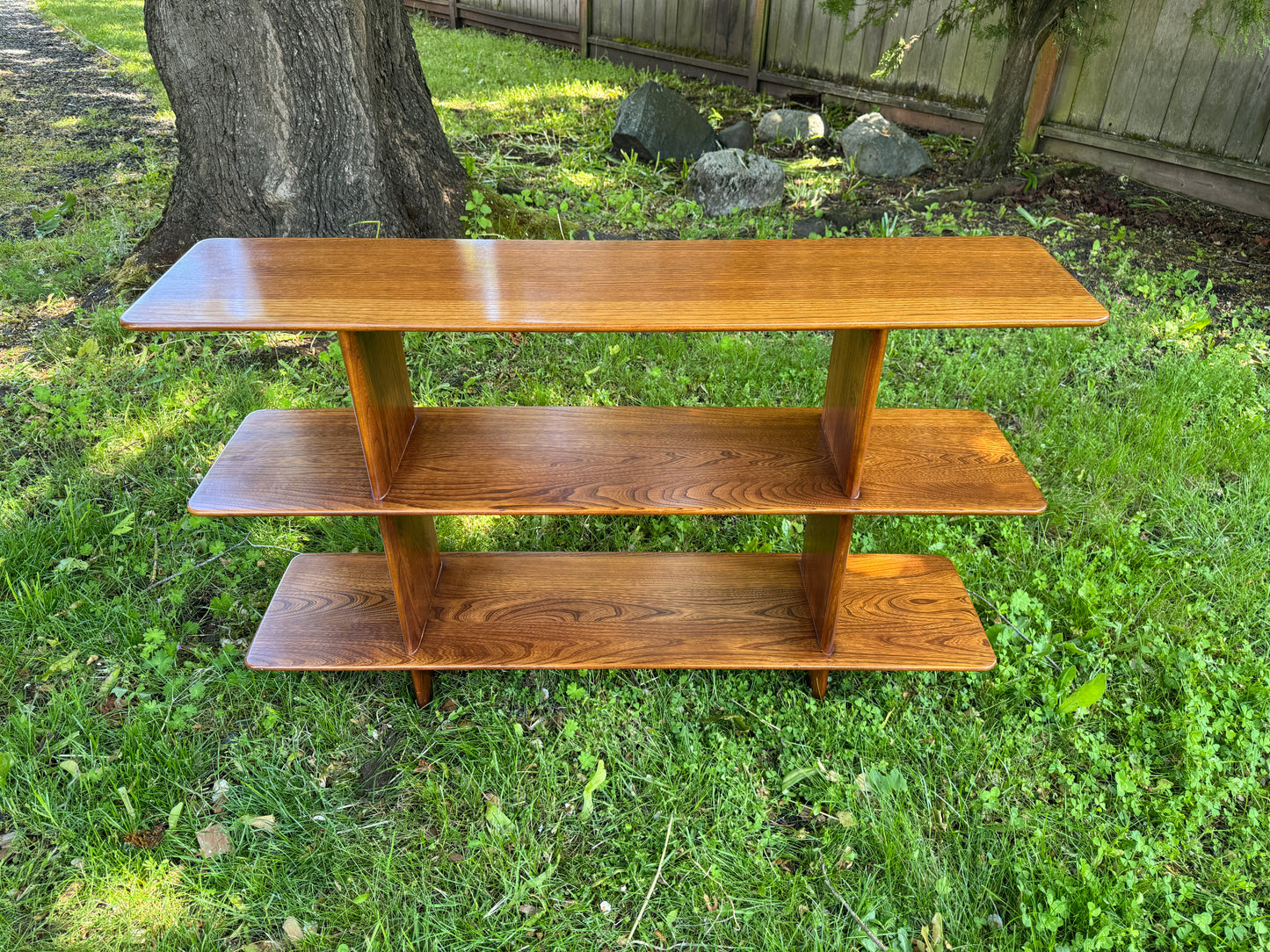 Stunning MCM Solid Elm Shelf